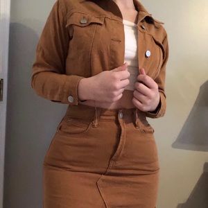 two piece jacket and skirt